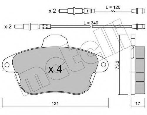 RAICAM 1.540.0 Комплект гальмівних колодок, дискове гальмо