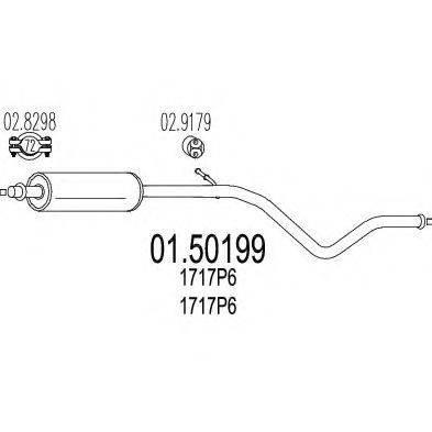 MTS 19.9.50 Середній глушник вихлопних газів