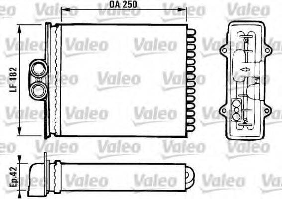 OPEL 1618049 Теплообмінник, опалення салону