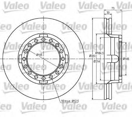 VALEO 187042 гальмівний диск