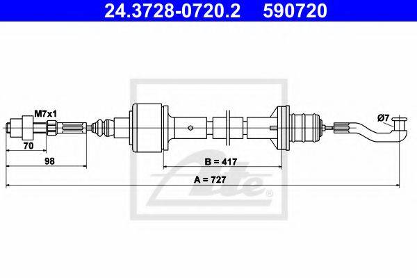 BENDIX 422086B Трос, управління зчепленням