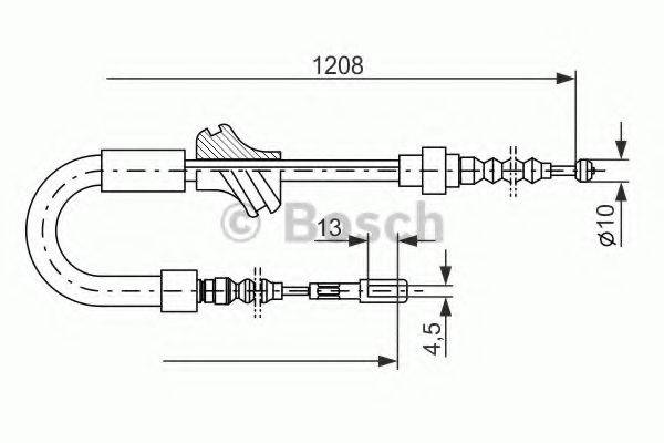 BENDIX 432070B Трос, стоянкова гальмівна система