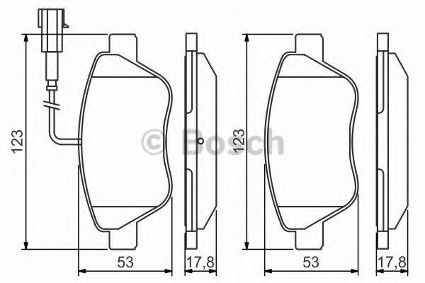 BOSCH 23979 Комплект гальмівних колодок, дискове гальмо