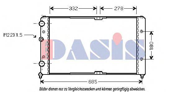 AKS DASIS VWA2191 Радіатор, охолодження двигуна