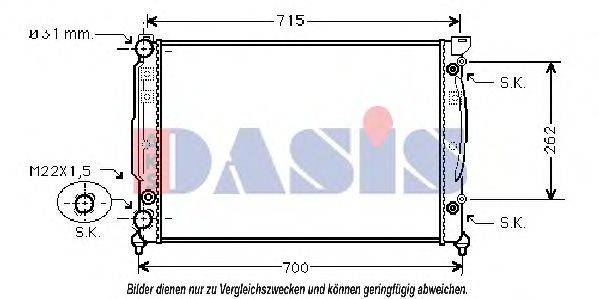 AKS DASIS AI2109 Радіатор, охолодження двигуна